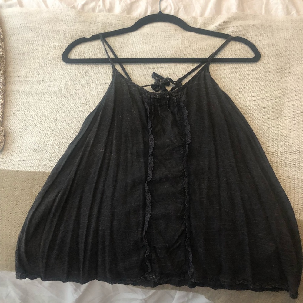 Charcoal Grey Free People Tank Top